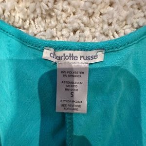 Teal mini dress with side cuts